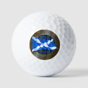 Clan Baird Tartan Knot & Flag Golf Balls