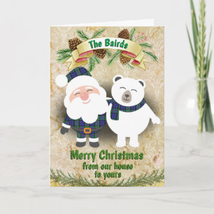 Clan Baird Tartan Plaid Christmas Holiday Card