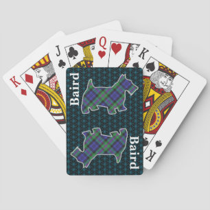 Clan Baird Tartan Scottish Terrier Edition Playing Cards