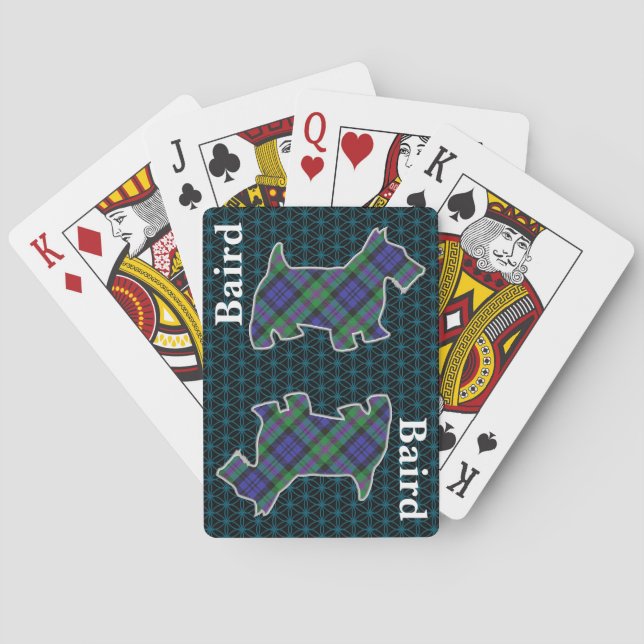 Clan Baird Tartan Scottish Terrier Edition Playing Cards (Back)