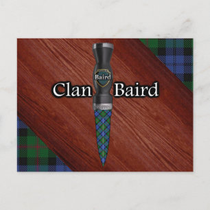 Clan Baird Tartan Sgian Dubh Blade Postcard