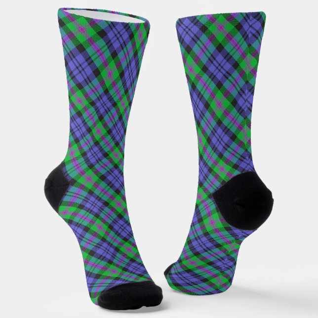 Clan Baird Tartan  Socks (Angled)