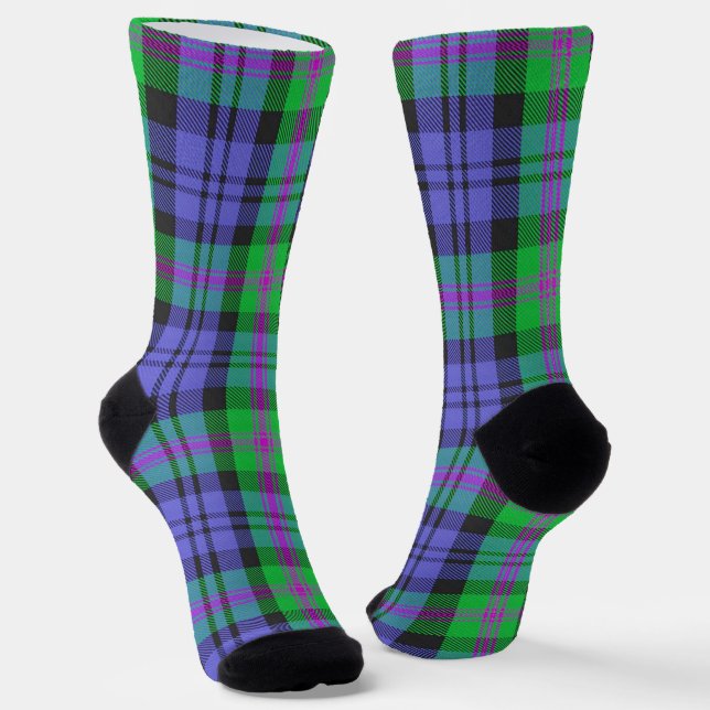 Clan Baird Tartan Socks (Angled)