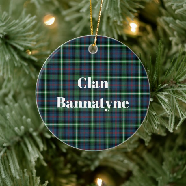 Clan Bannatyne Tartan Ceramic Tree Decoration (Tree)