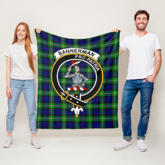Clan Bannerman Tartan Plaid Fleece Blanket