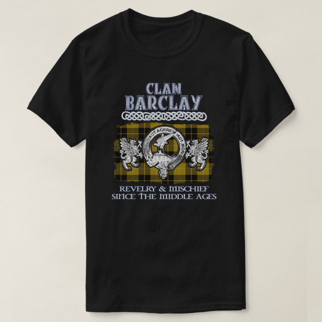 Clan Barclay crest Scottish clans Scottish surname T-Shirt (Design Front)