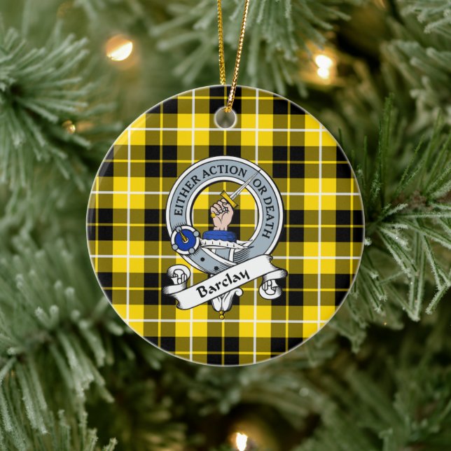Clan Barclay Dress Modern Badge Tartan Plaid Ceramic Tree Decoration (Tree)