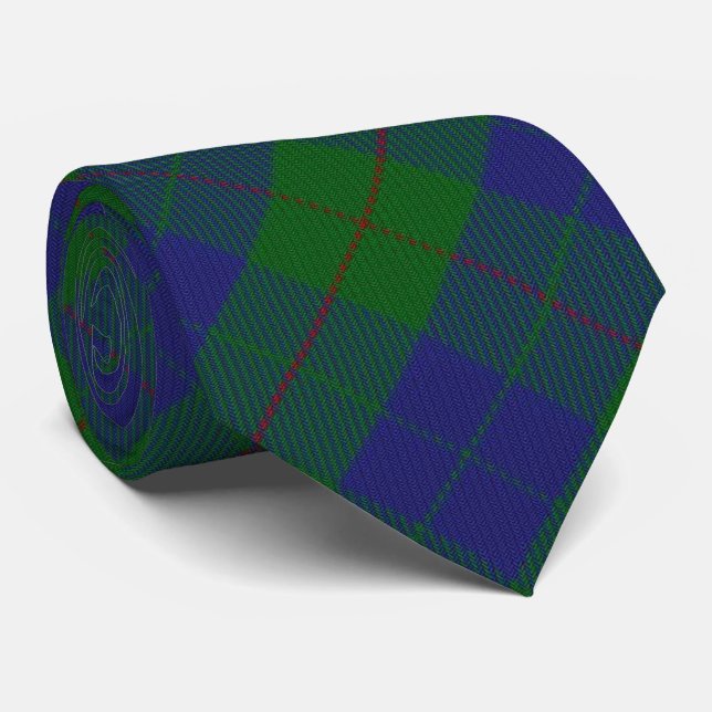 Clan Barclay Letter B Monogram Hunting Tartan Tie (Rolled)