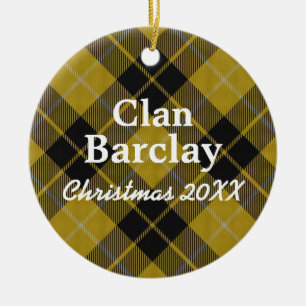 Clan Barclay Scottish Dress Tartan Ceramic Tree Decoration