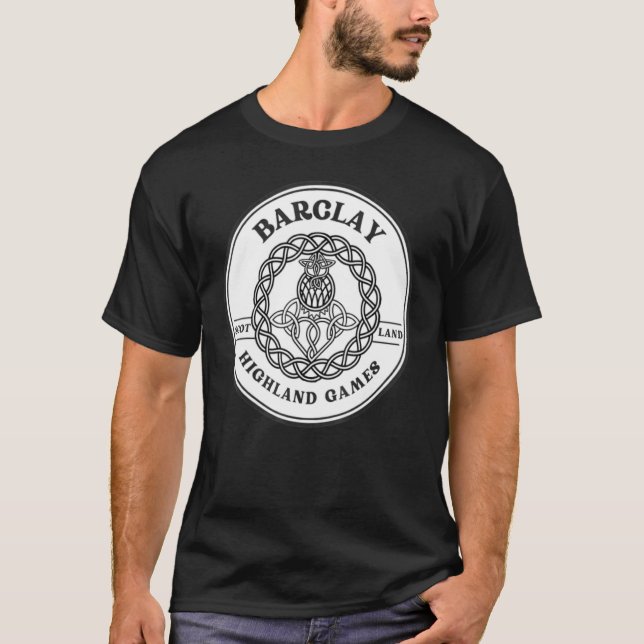 Clan Barclay Scottish Thistle Highland Games T-Shirt (Front)