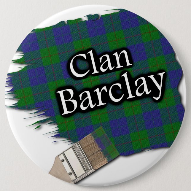 Clan Barclay Tartan Paint Brush 6 Cm Round Badge (Front)