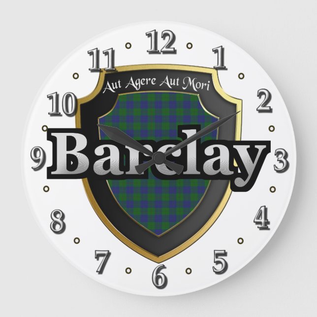 Clan Barclay Tartan Scottish Dream Clock (Front)