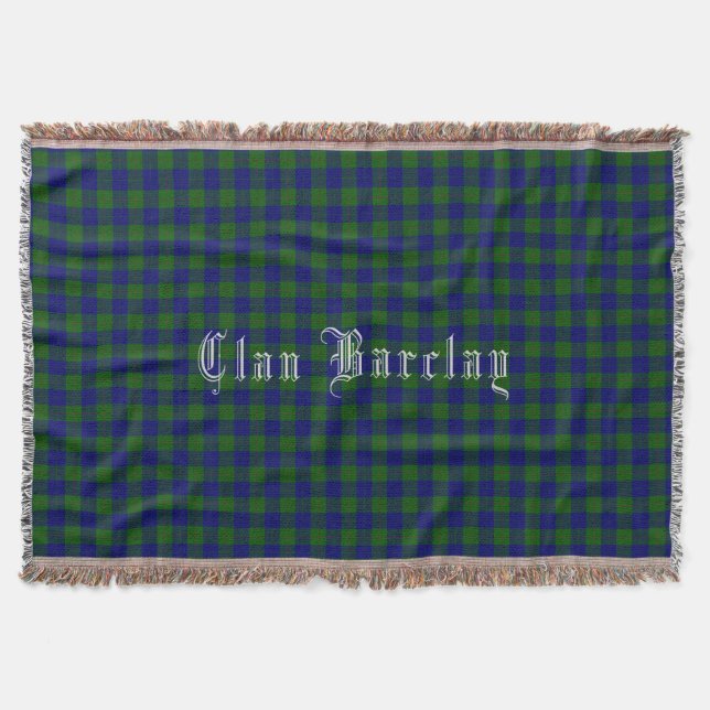 Clan Barclay Tartan Throw Blanket (Front)