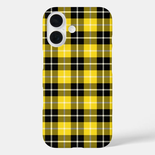 Clan Barclay Tartan Yellow and Black Plaid Case-Mate iPhone Case (Back)