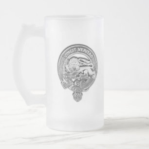 Clan Baxter Crest Frosted Glass Beer Mug