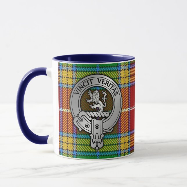 Clan Baxter Crest & Tartan Mug (Left)