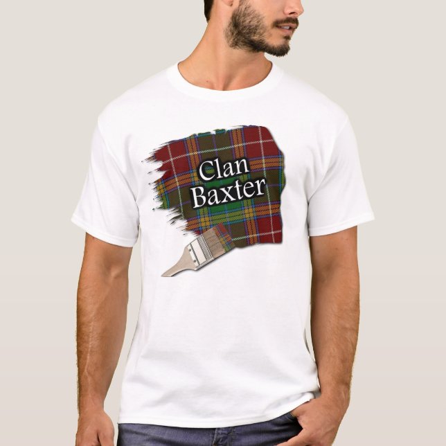 Clan Baxter Scottish Tartan Paint Shirt (Front)