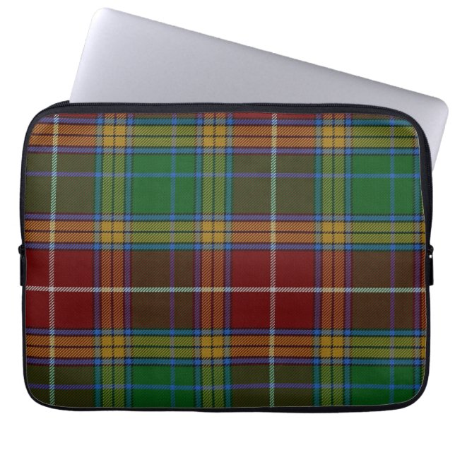 Clan Baxter Tartan Plaid Laptop Cover (Front)