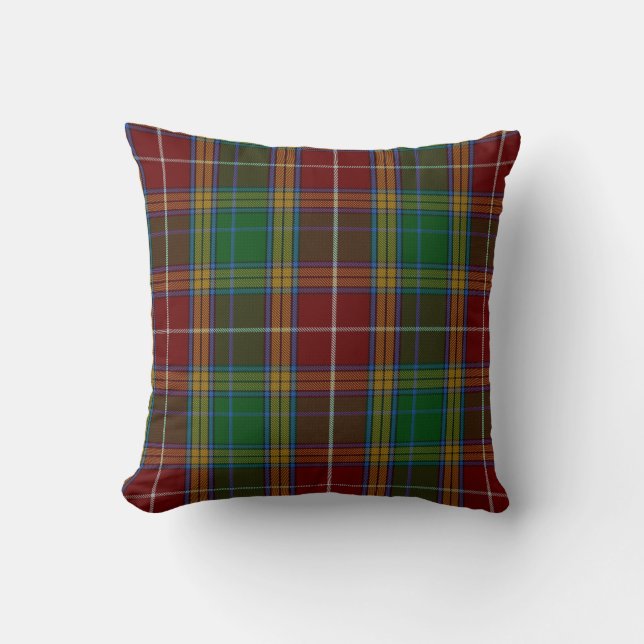 Clan Baxter Tartan Plaid Pillow (Front)