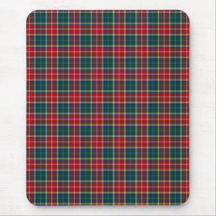 Clan Baxter Tartan Red and Forest Green Plaid Mouse Mat