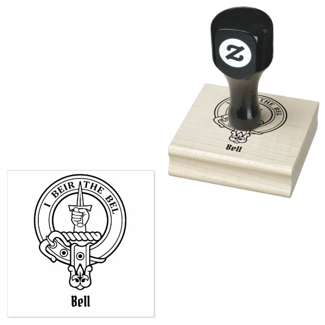 Clan Bell Crest Rubber Stamp (Stamped)