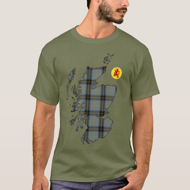 Clan Bell [EDIT] Tartan Map T-Shirt (Front)
