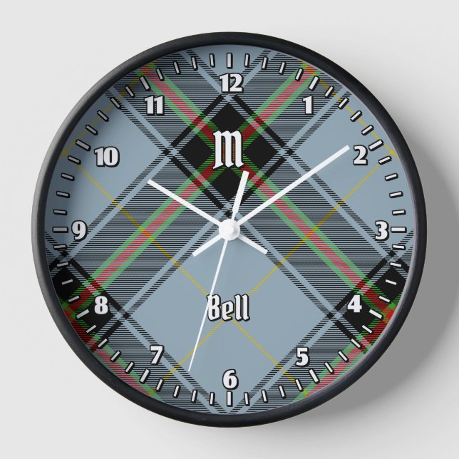 Clan Bell Tartan Clock (Front)