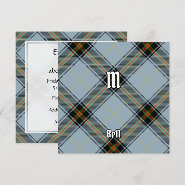 Clan Bell Tartan Invitation (Front/Back)