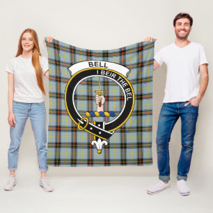 Clan Bell Tartan Plaid Fleece Blanket