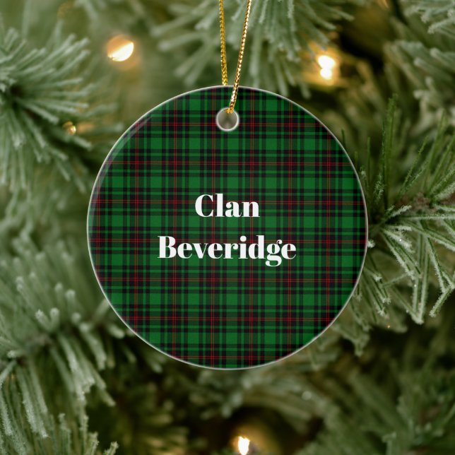Clan Beveridge Tarta Ceramic Tree Decoration (Tree)