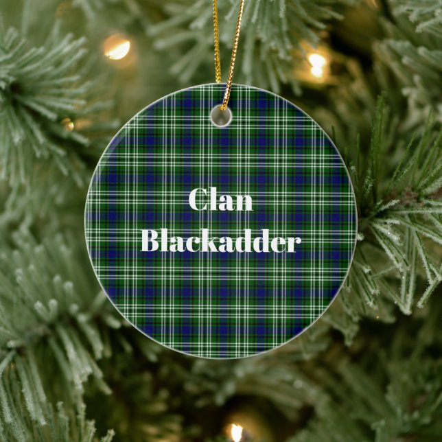 Clan Blackadder Tartan Ceramic Tree Decoration (Tree)