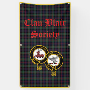 Clan Blair Banner Tartan Background Vertical