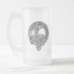 Clan Blair Crest Frosted Glass Beer Mug