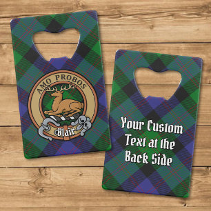 Clan Blair Crest over Tartan
