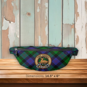 Clan Blair Crest over Tartan Bum Bags