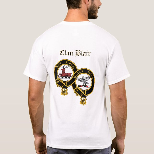 Clan Blair Logo on Back T-Shirt (Back)