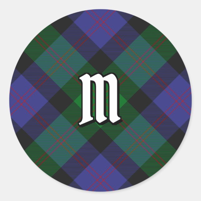 Clan Blair Tartan Classic Round Sticker (Front)