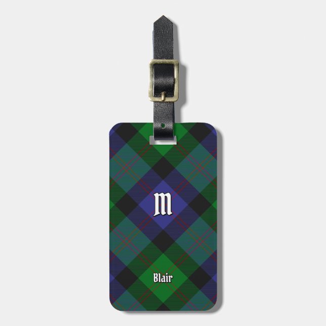 Clan Blair Tartan Luggage Tag (Front Vertical)