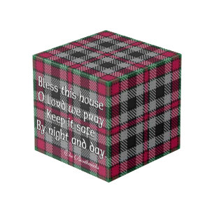 Clan Borthwick Tartan House Blessing Cube