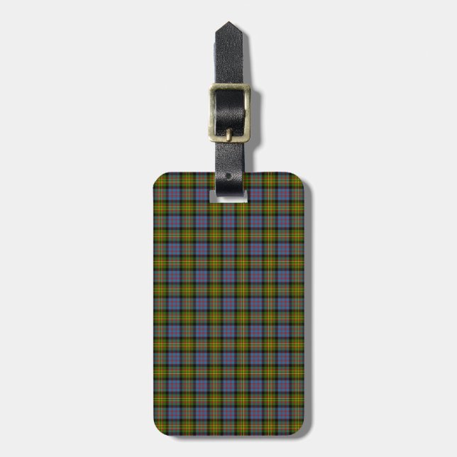 Clan Bowie Tartan Luggage Tag (Front Vertical)