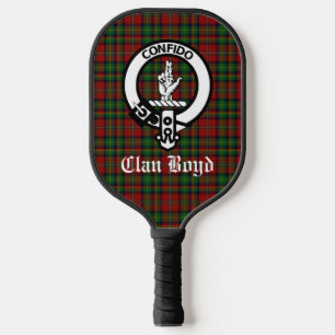  Clan Boyd Crest Badge & Tartan  Custom Pickleball Paddle