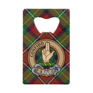 Clan Boyd Crest over Tartan