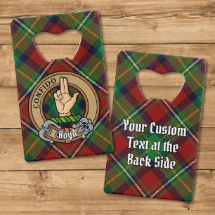 Clan Boyd Crest over Tartan