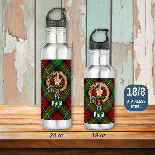 Clan Boyd Crest over Tartan 710 Ml Water Bottle
