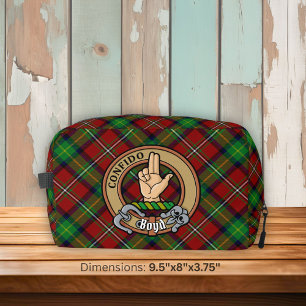 Clan Boyd Crest over Tartan Dopp Kit