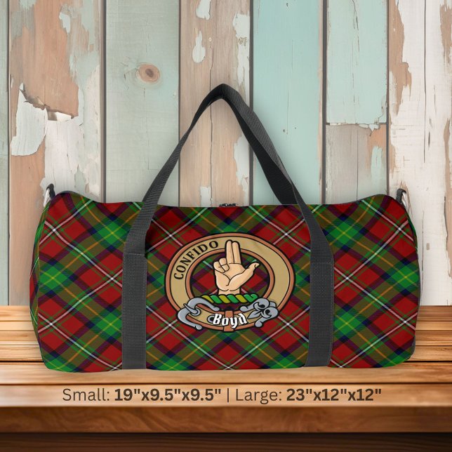 Clan Boyd Crest over Tartan Duffle Bag (Creator Uploaded)