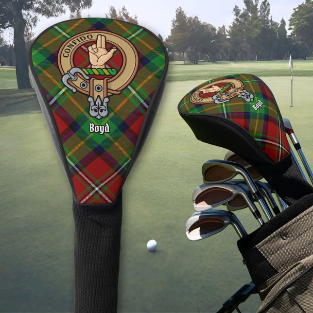 Clan Boyd Crest over Tartan Golf Head Cover (Creator Uploaded)