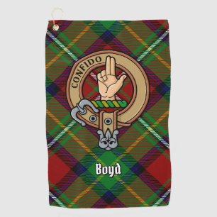 Clan Boyd Crest over Tartan Golf Towel