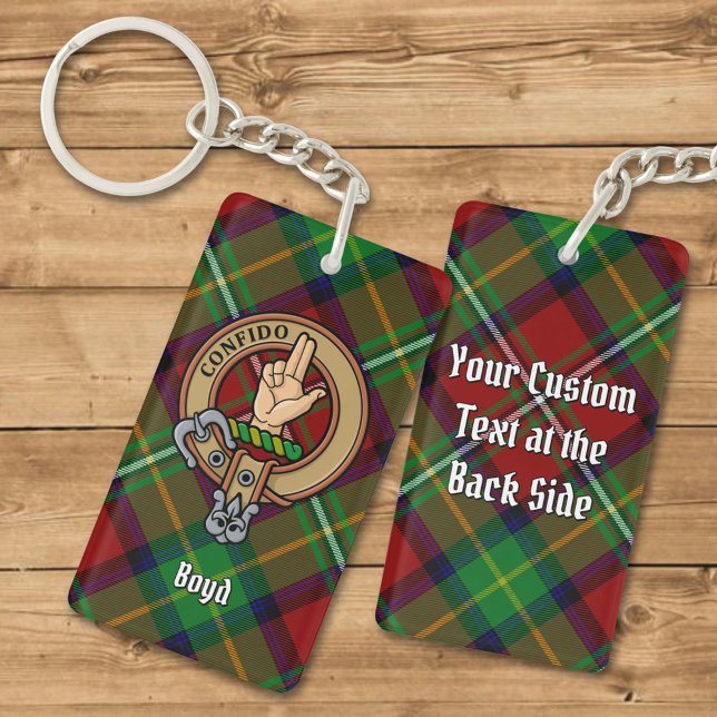 Clan Boyd Crest over Tartan Key Ring (Creator Uploaded)