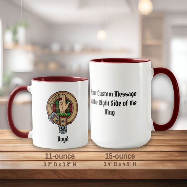 Clan Boyd Crest over Tartan Mug (Creator Uploaded)